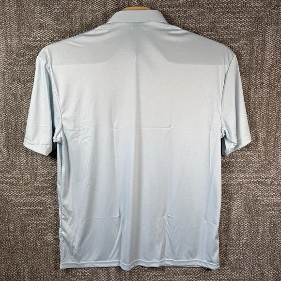 Collars & Co. Polo Shirt Mens 2XL Blue Dress Collar Button Down Short Sleeve - Picture 4 of 7